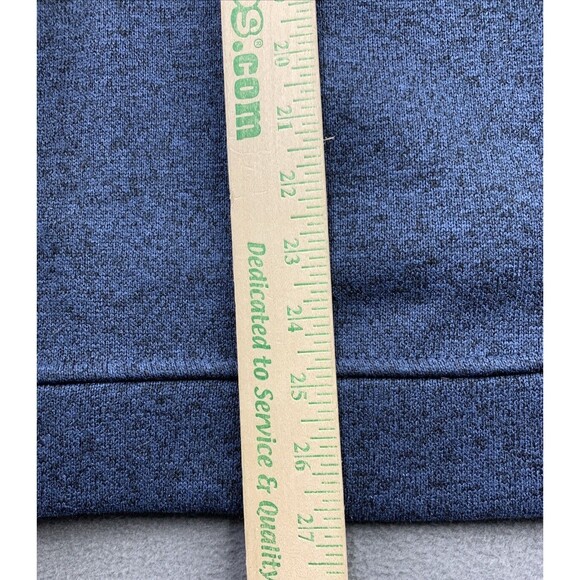 Eddie Bauer Sweater Adult Men Large Dark Blue Fleece Henley Pullover Snap Button - Picture 6 of 16